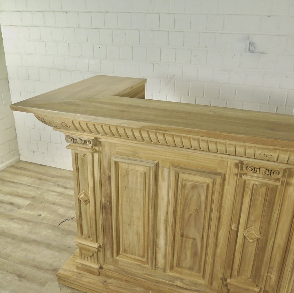 Theke Tresen Regal Bella Teakholz 2,31 m