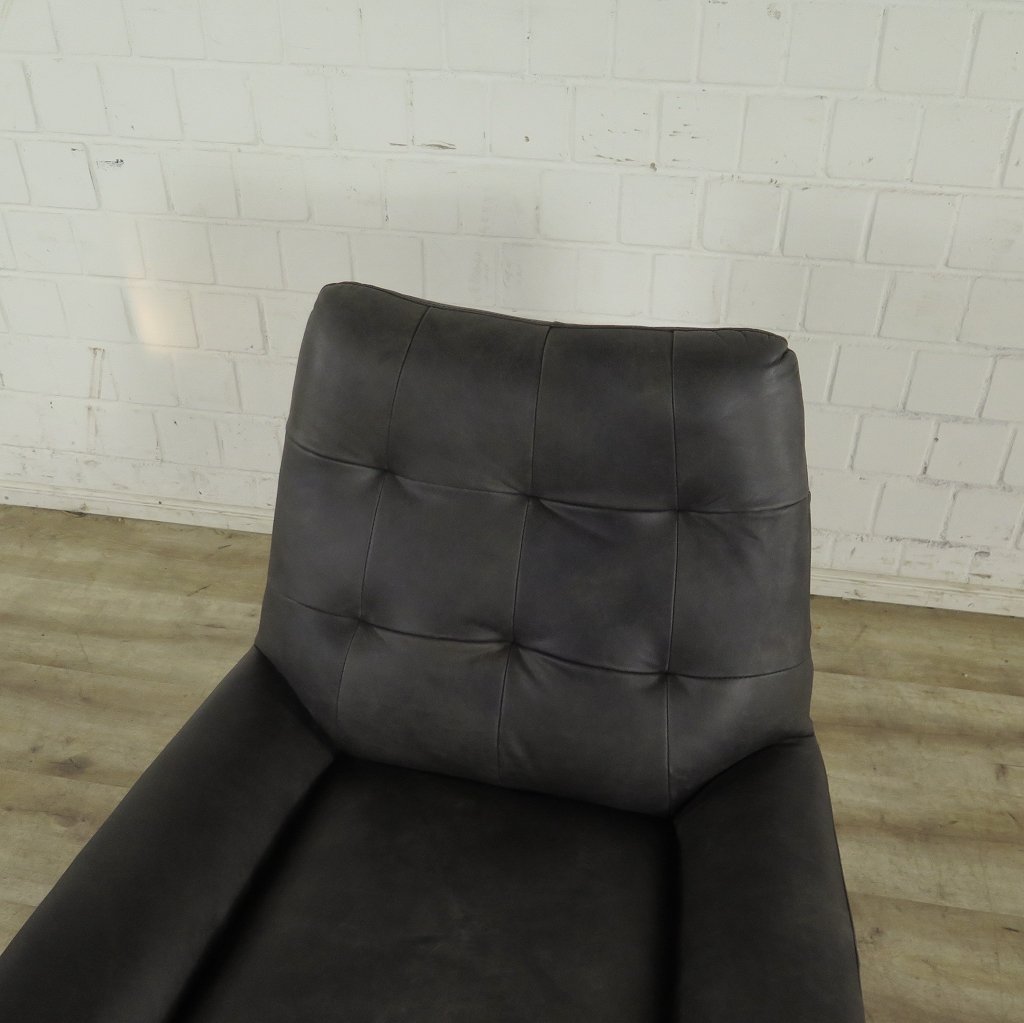 Sessel Leder Anthrazit 0,76 m