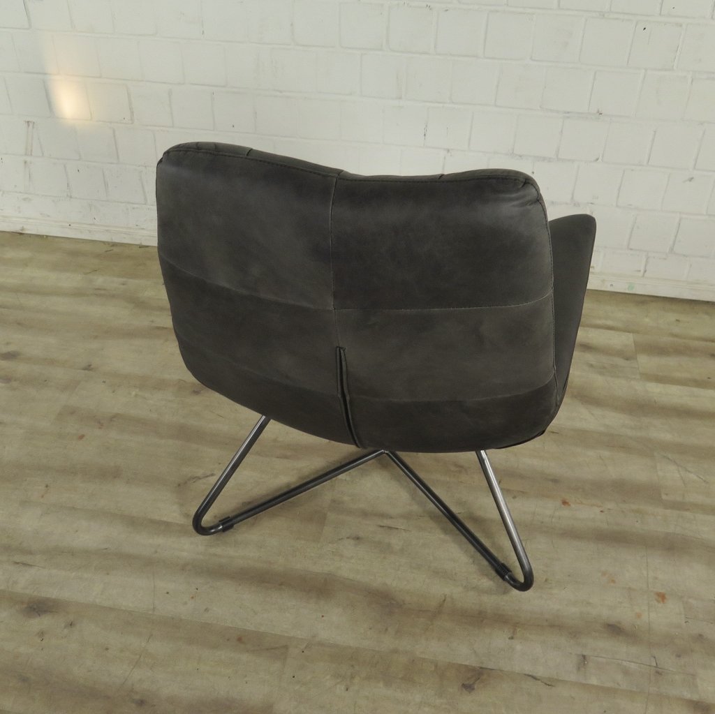 Sessel Leder Anthrazit 0,76 m