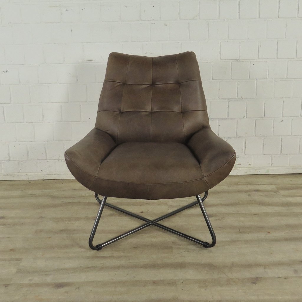 Sessel Leder Braun 0,76 m