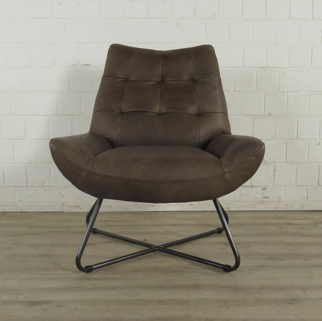 Sessel Leder Braun 0,76 m