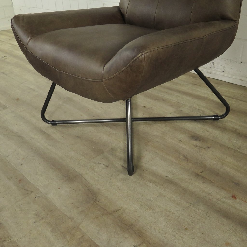 Sessel Leder Braun 0,76 m