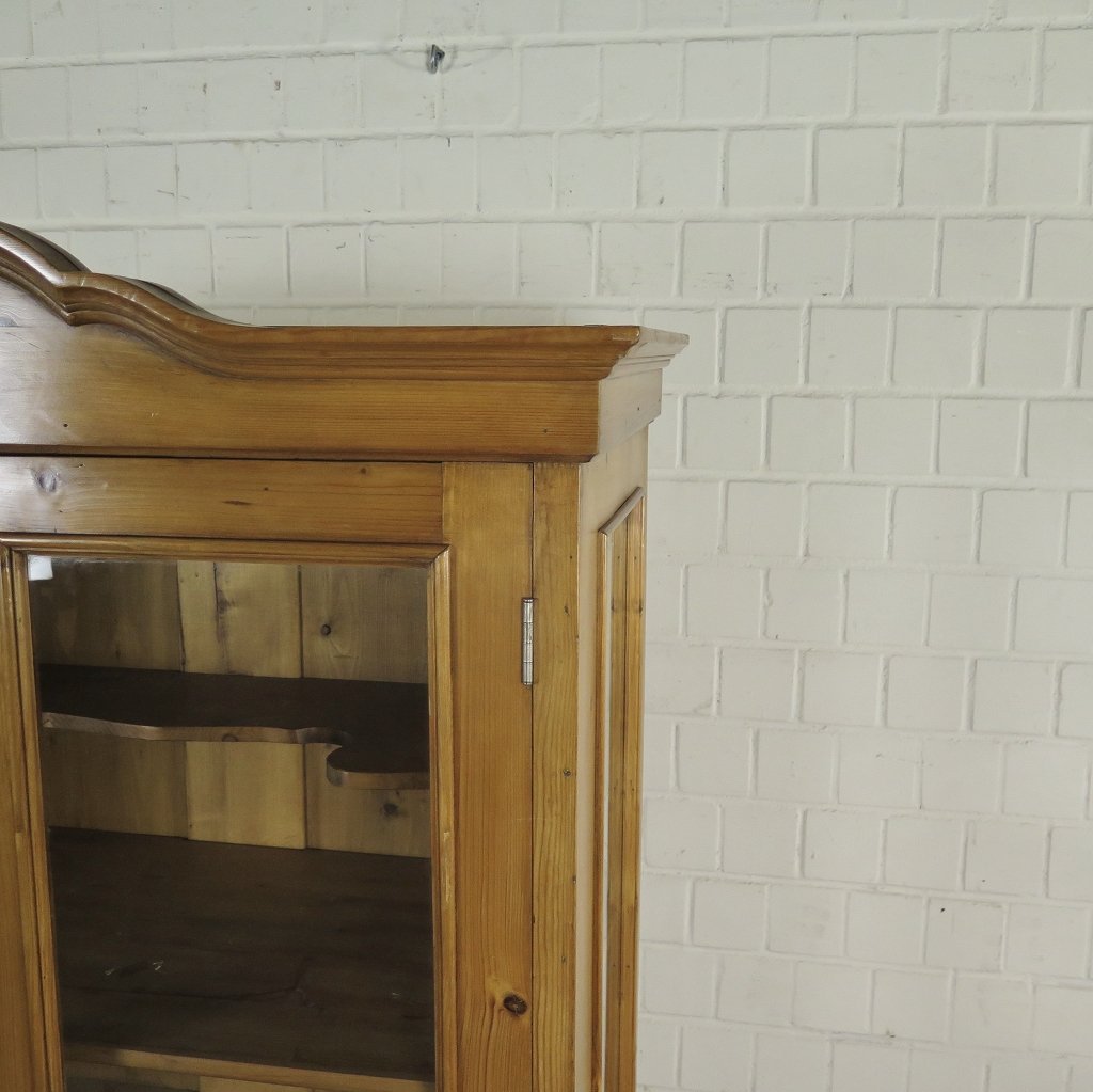 Bücherschrank Vitrine 1,10 m Kiefer