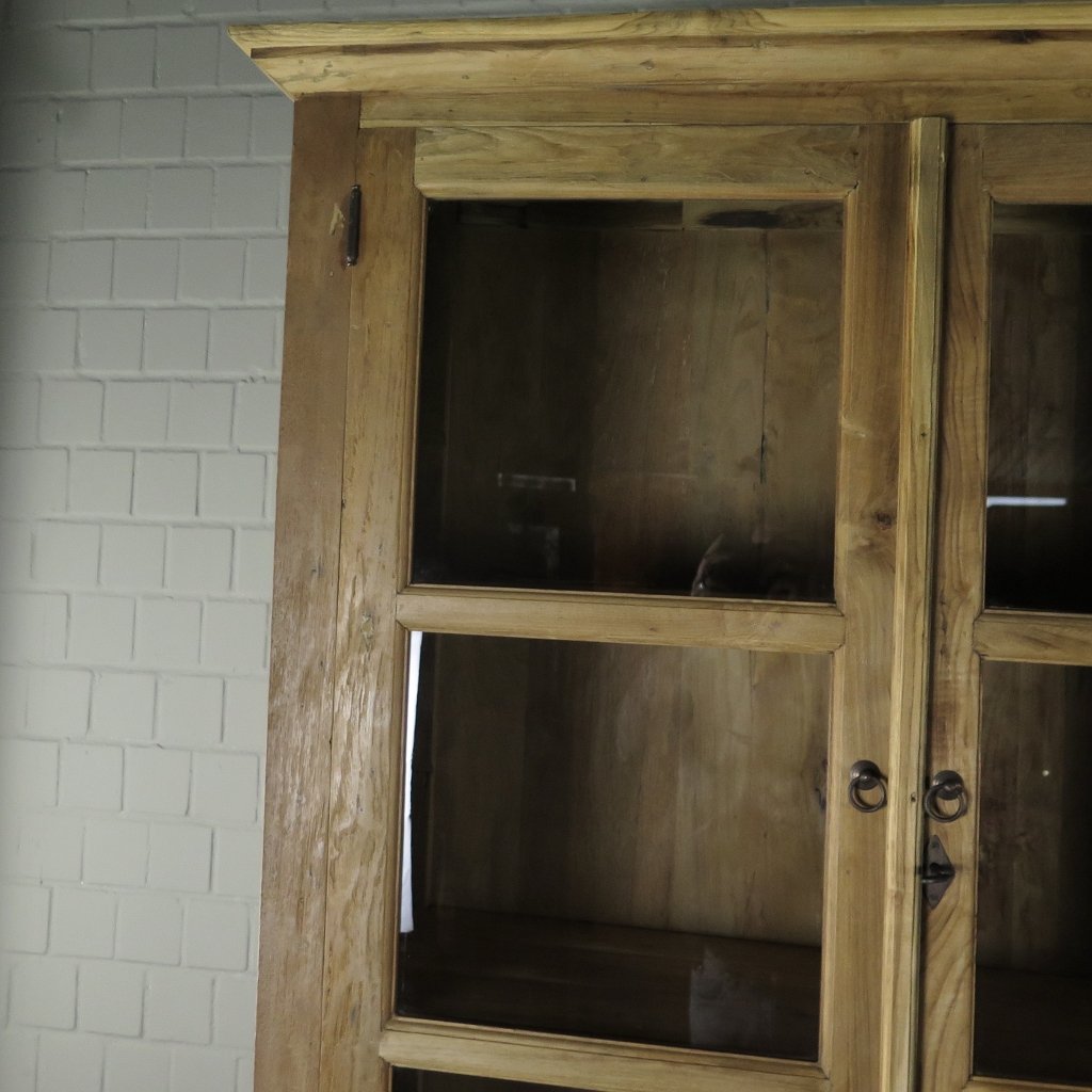 Vitrine Bücherschrank Teakholz 3,10 m