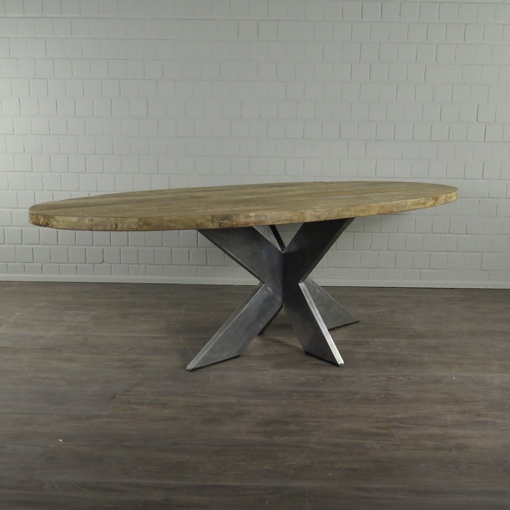 Esstisch Tisch Teakholz Oval 2,61 m x 1,10 m