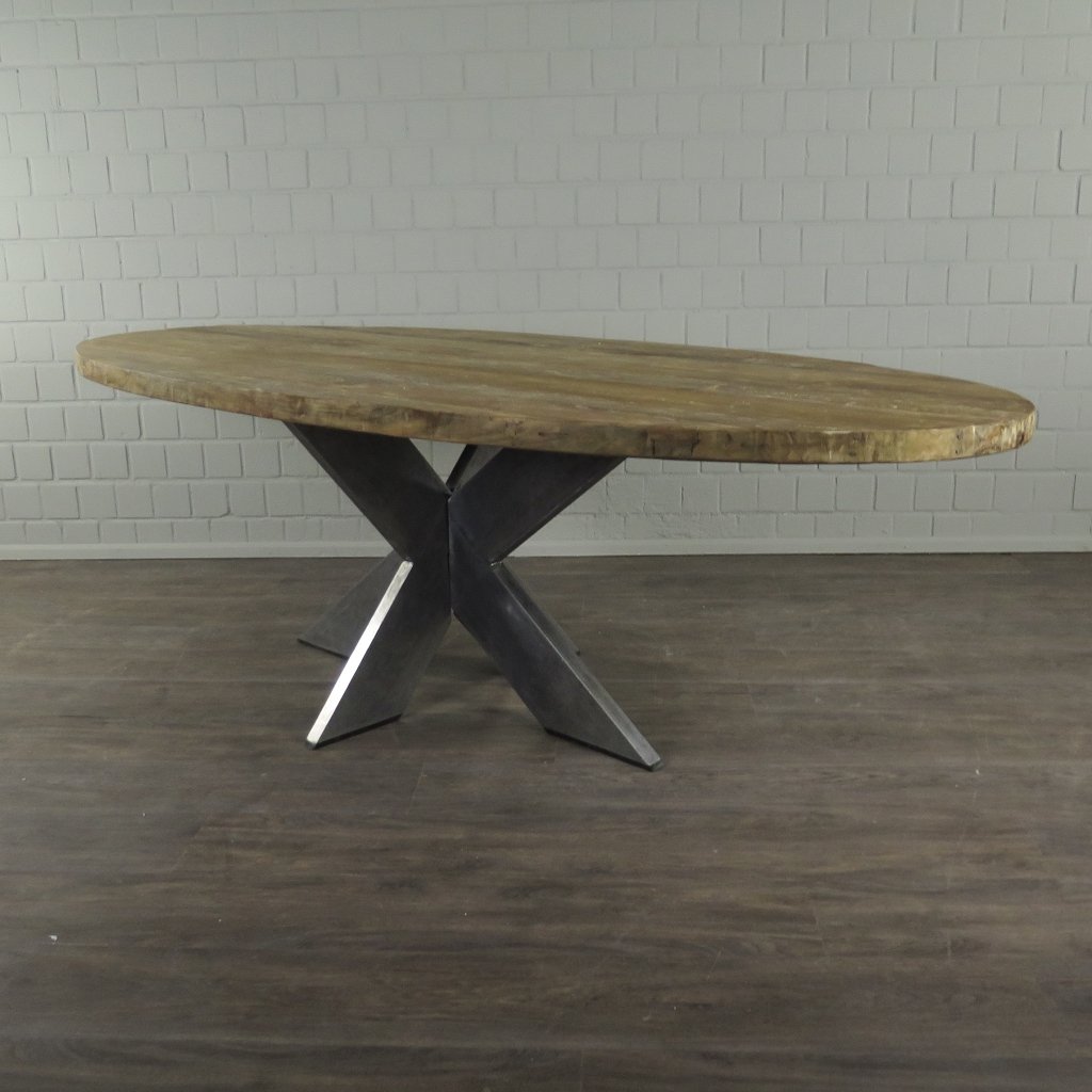 Esstisch Tisch Teakholz Oval 2,61 m x 1,10 m