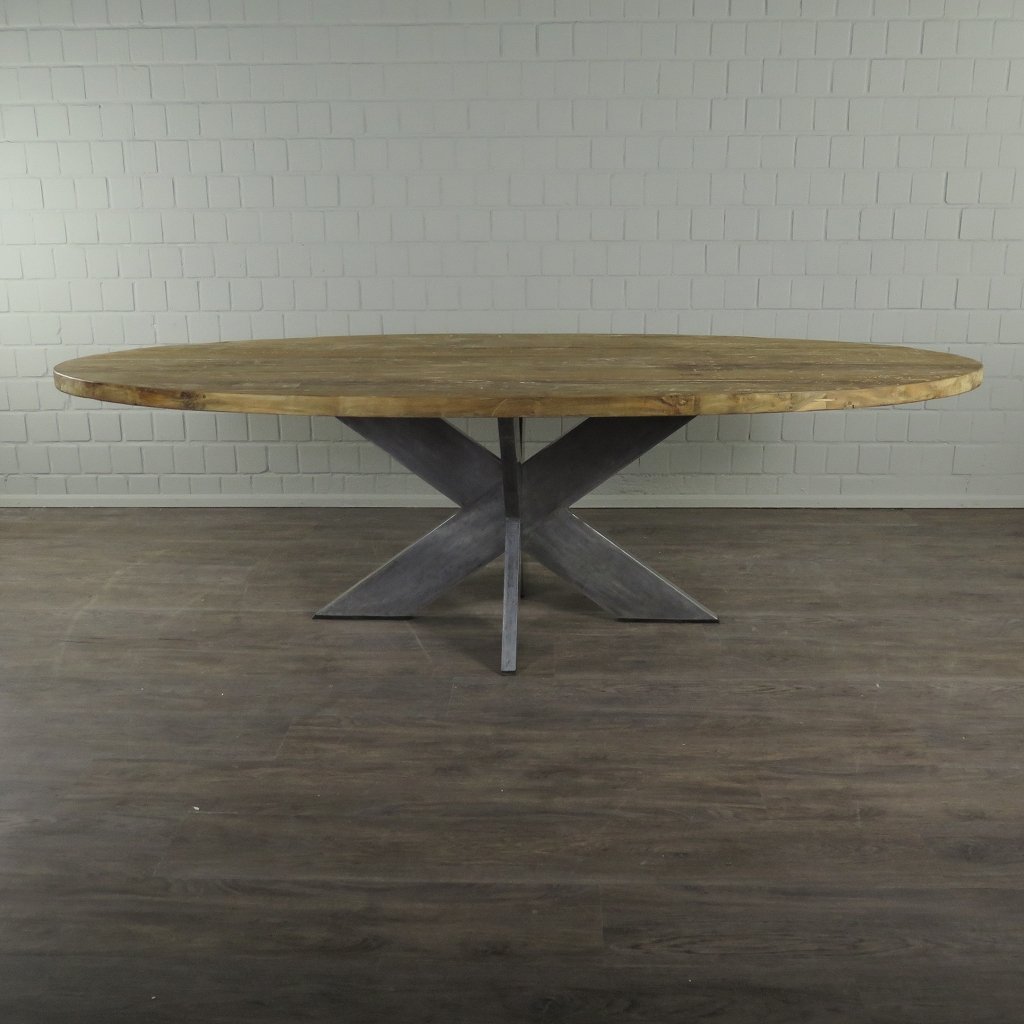 Esstisch Tisch Teakholz Oval 2,61 m x 1,10 m