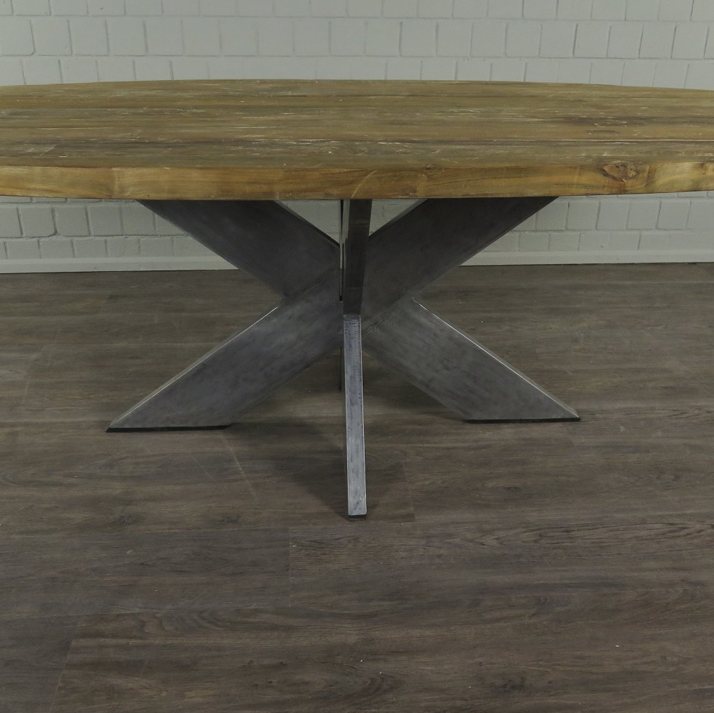Esstisch Tisch Teakholz Oval 2,61 m x 1,10 m