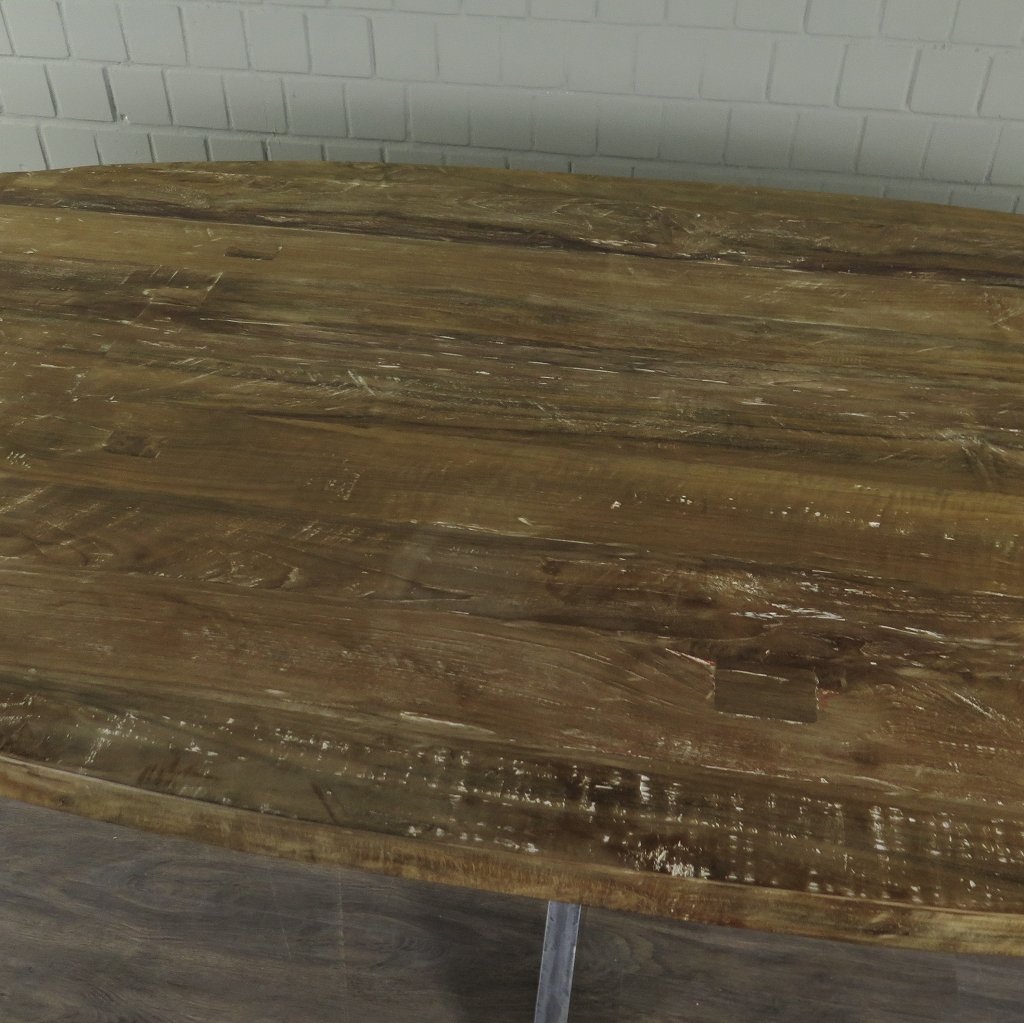 Esstisch Tisch Teakholz Oval 2,61 m x 1,10 m