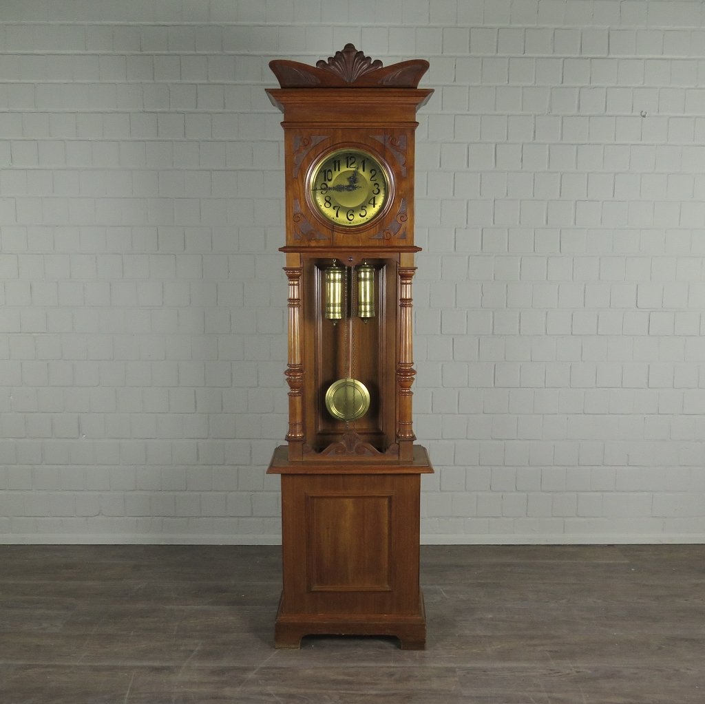 Standuhr Uhr Jugendstil 1920 Nussbaum