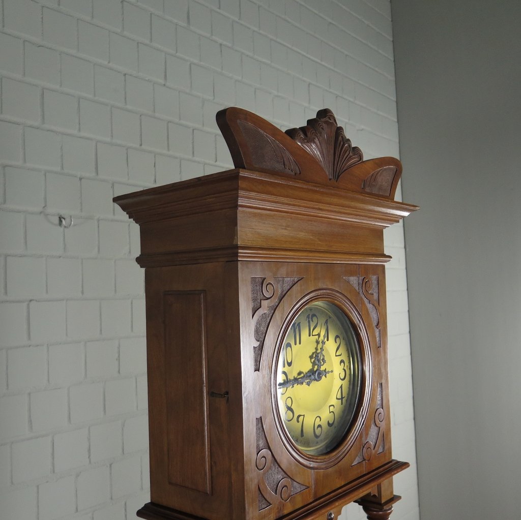 Standuhr Uhr Jugendstil 1920 Nussbaum