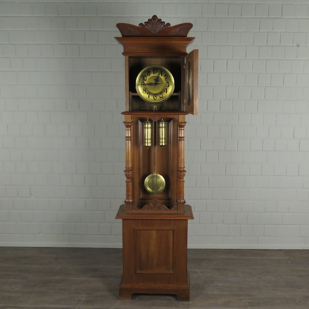 Standuhr Uhr Jugendstil 1920 Nussbaum