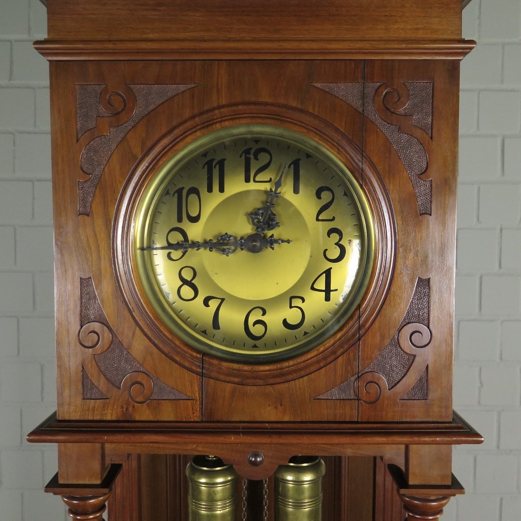 Standuhr Uhr Jugendstil 1920 Nussbaum