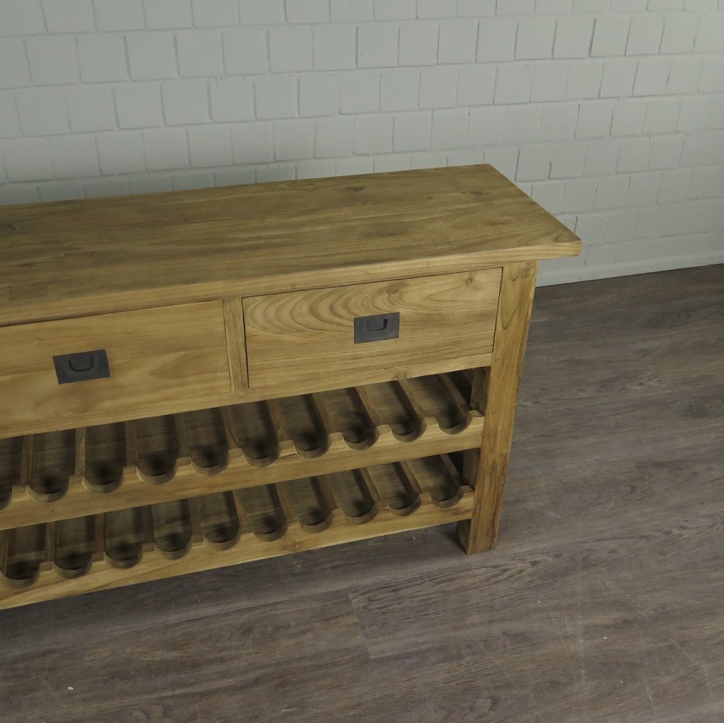 Weinschrank Weinregal Flaschenregal Teakholz 1,70 m