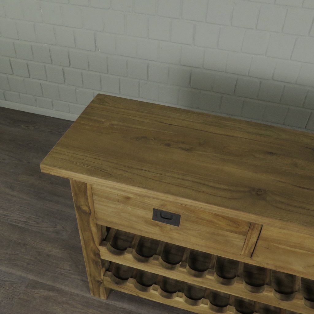 Weinschrank Weinregal Flaschenregal Teakholz 1,70 m