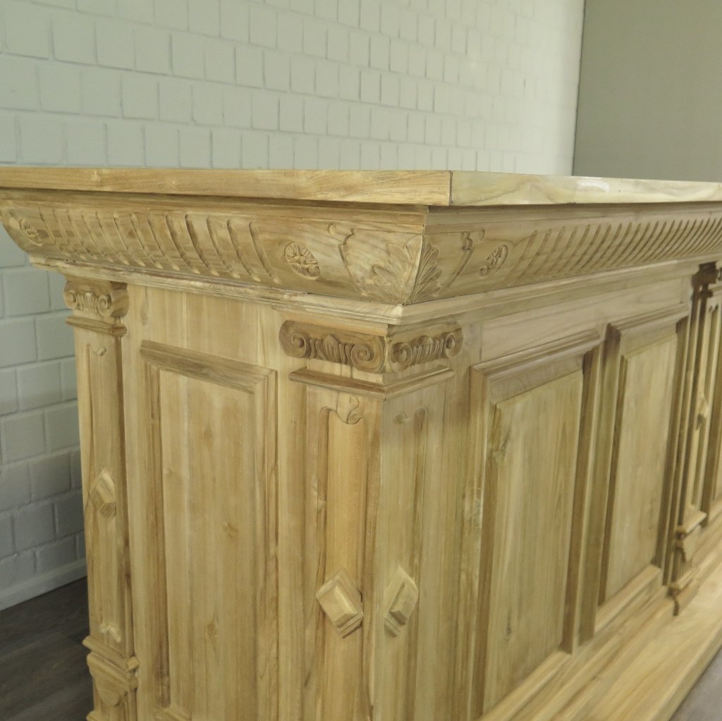 Theke Tresen Regal Bella Teakholz 3,00 m