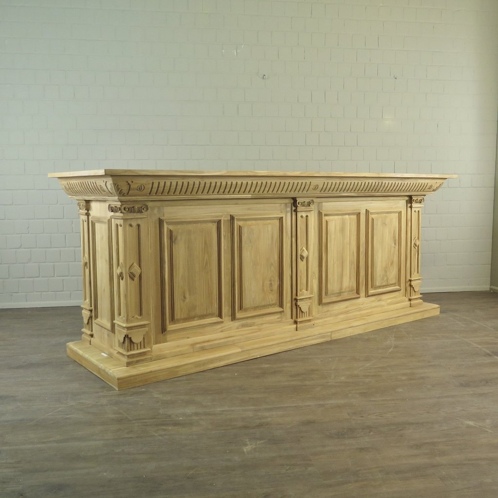 Theke Tresen Regal Bella Teakholz 3,00 m