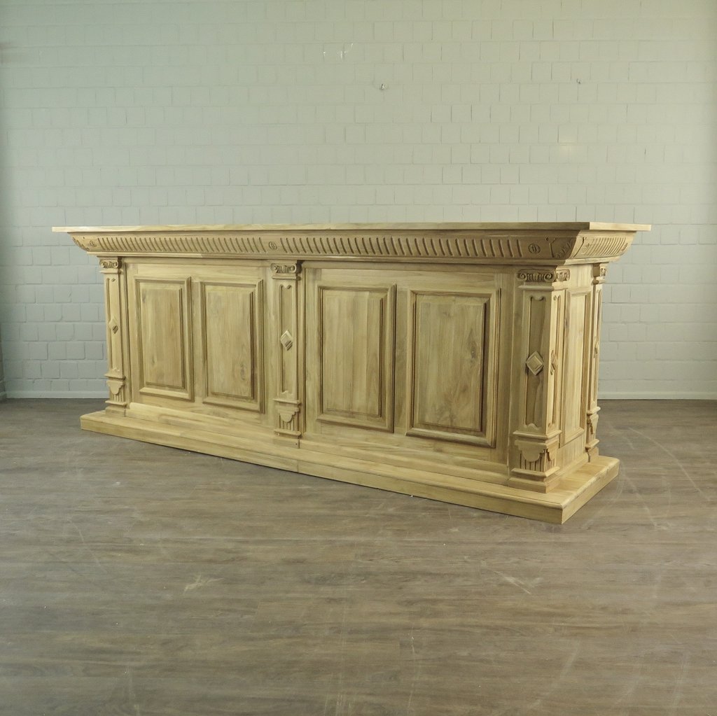 Theke Tresen Regal Bella Teakholz 3,00 m