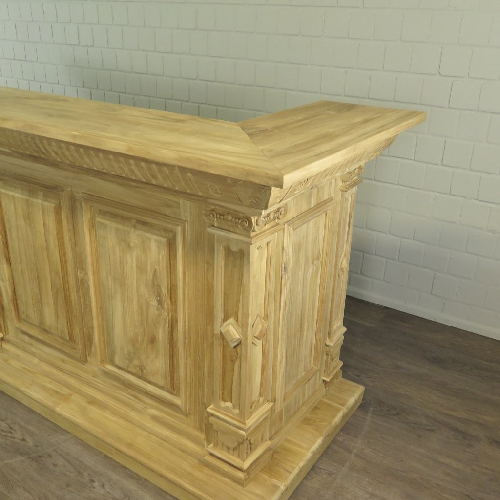 Theke Tresen Regal Bella Teakholz 3,00 m