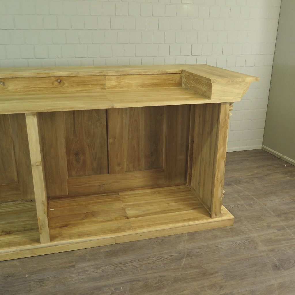 Theke Tresen Regal Bella Teakholz 3,00 m