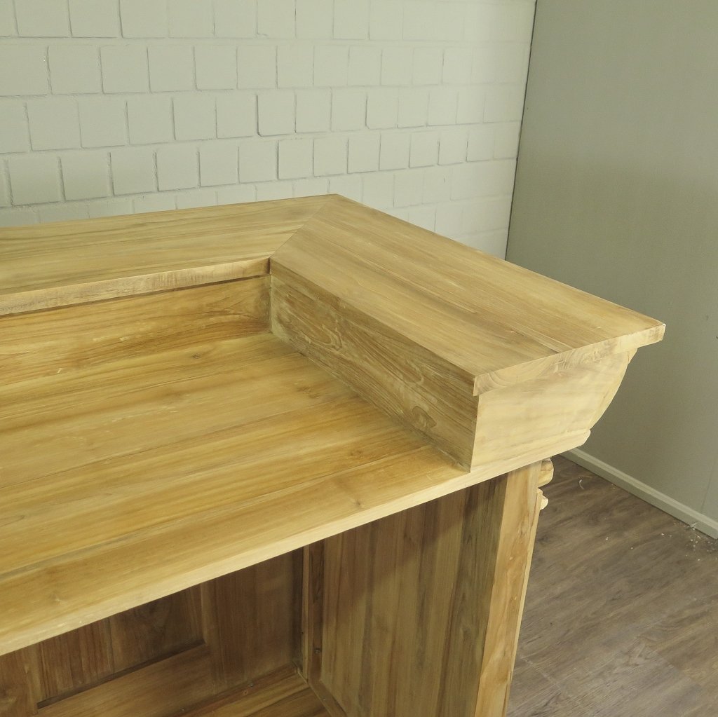 Theke Tresen Regal Bella Teakholz 3,00 m