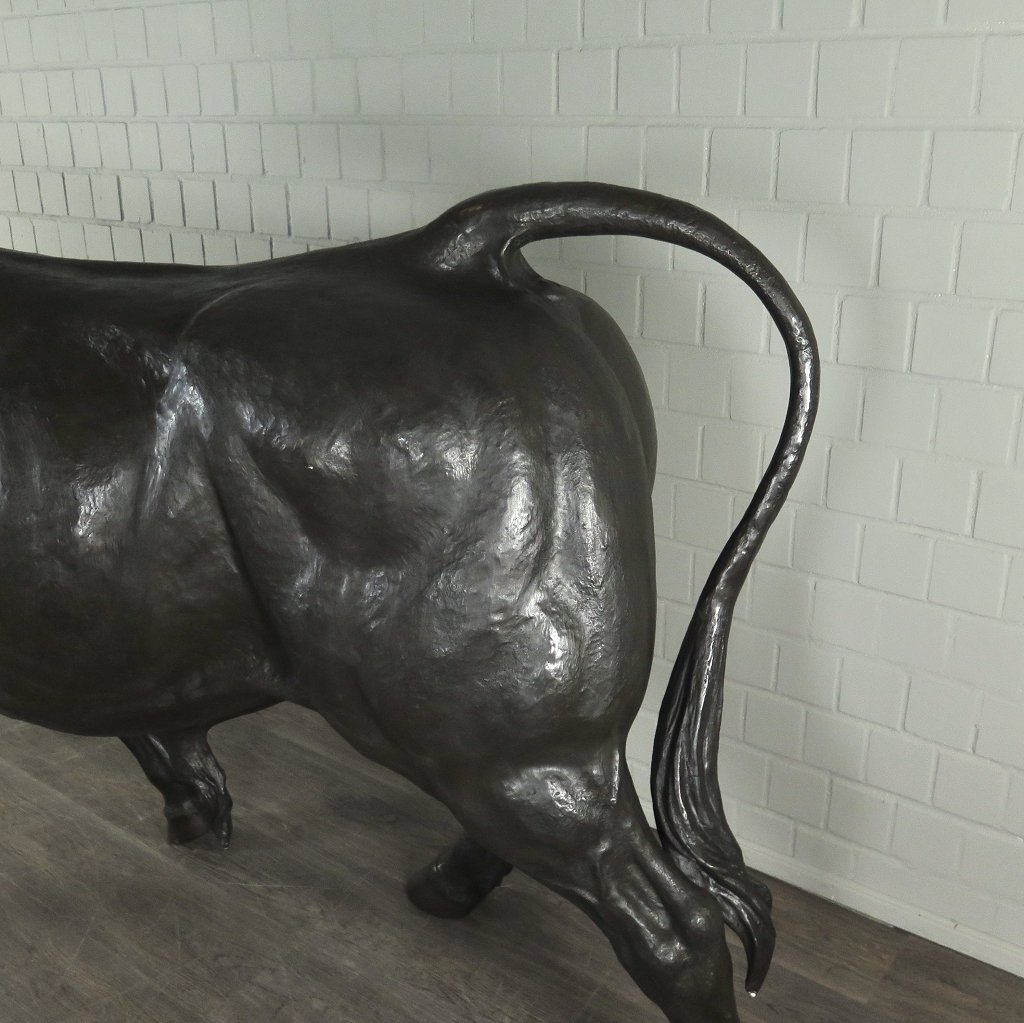 Skulptur Dekoration Stier Bronze 1,60 m