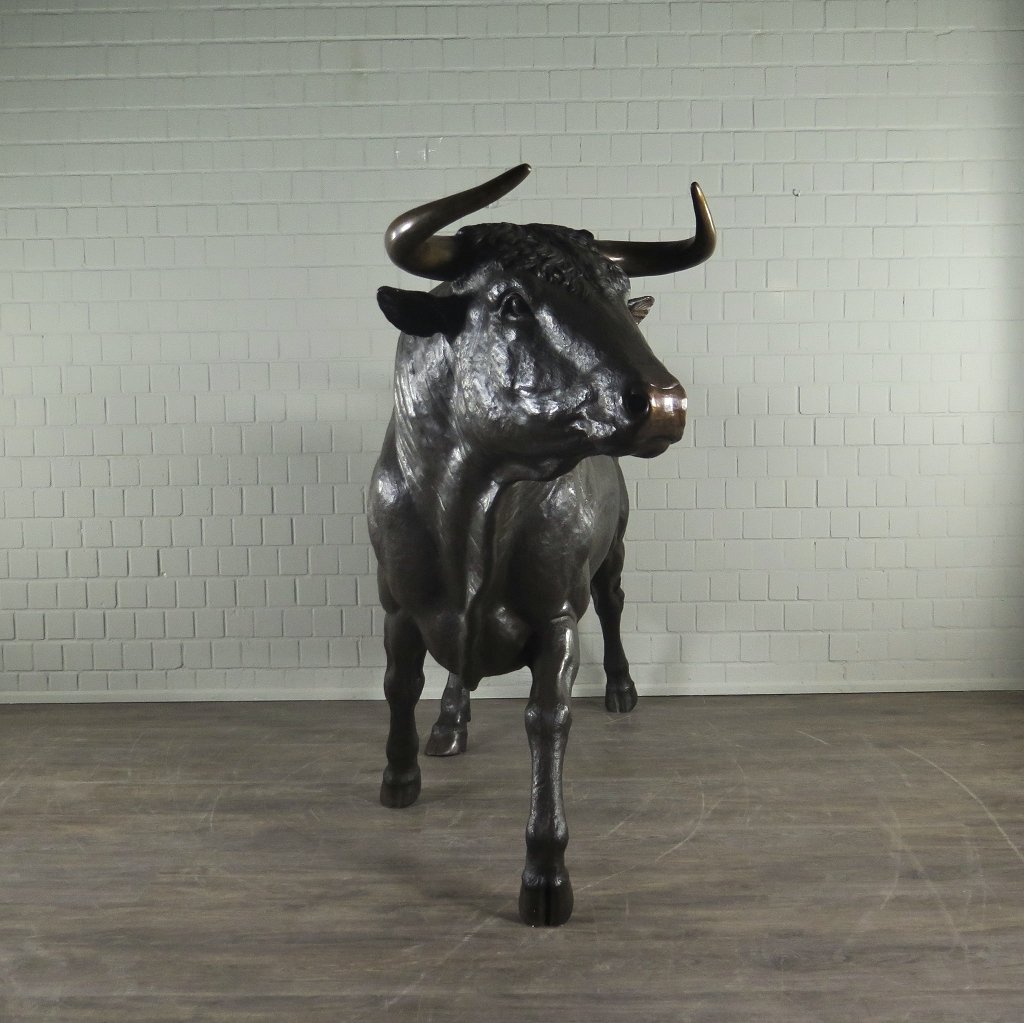 Skulptur Dekoration Stier Bronze 1,60 m