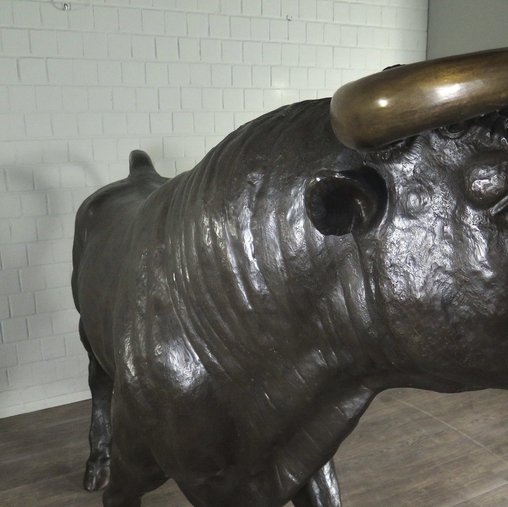Skulptur Dekoration Stier Bronze 1,60 m
