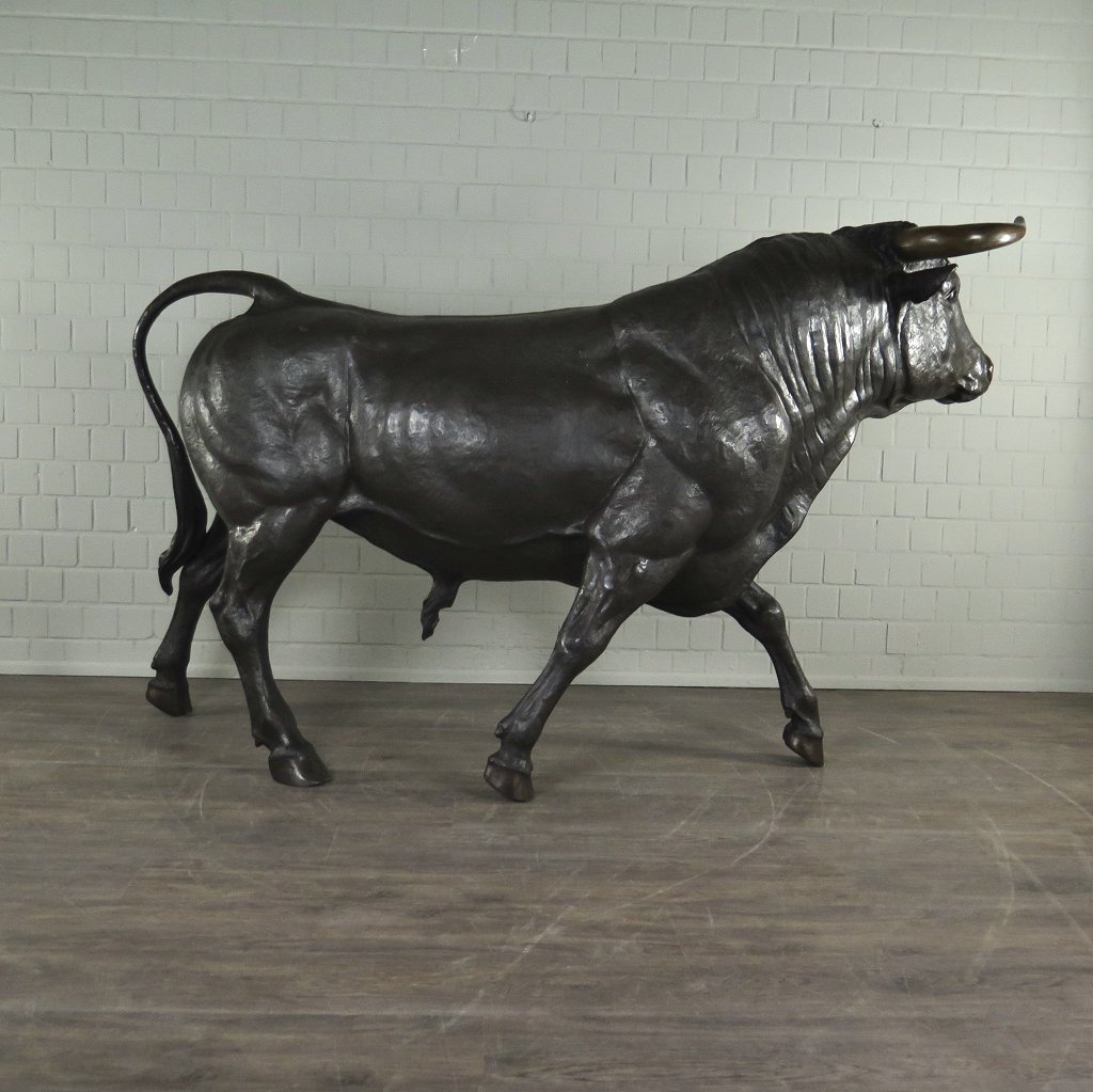 Skulptur Dekoration Stier Bronze 1,60 m