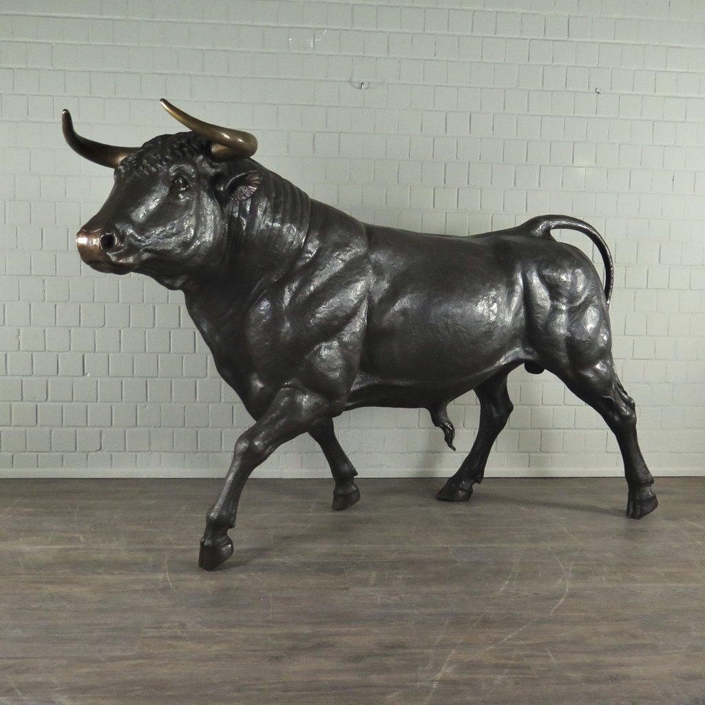 Skulptur Dekoration Stier Bronze 1,60 m