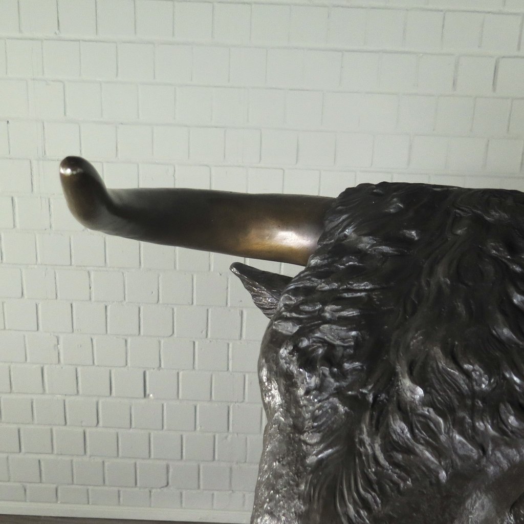 Skulptur Dekoration Stier Bronze 1,60 m