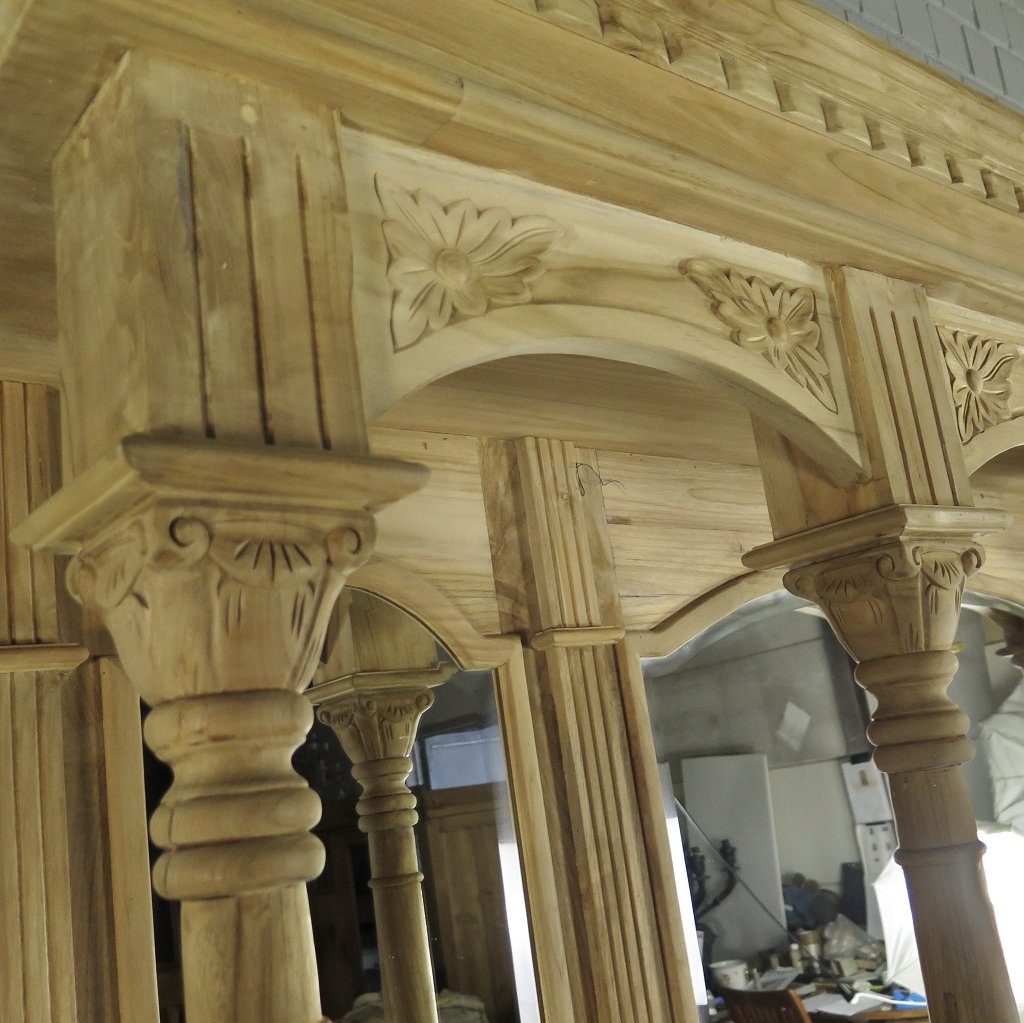 Englische Bar Theke Teakholz 2,30 m