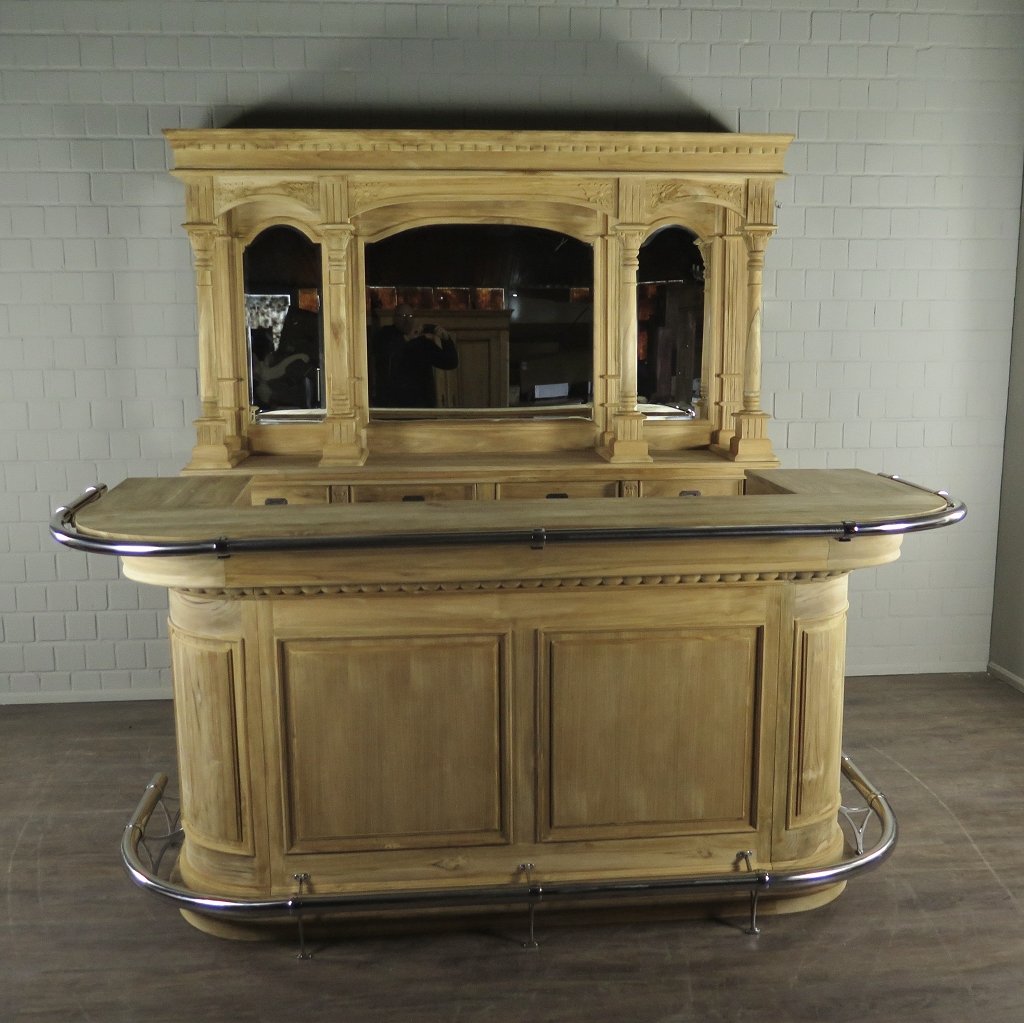 Englische Bar Theke Teakholz 2,30 m