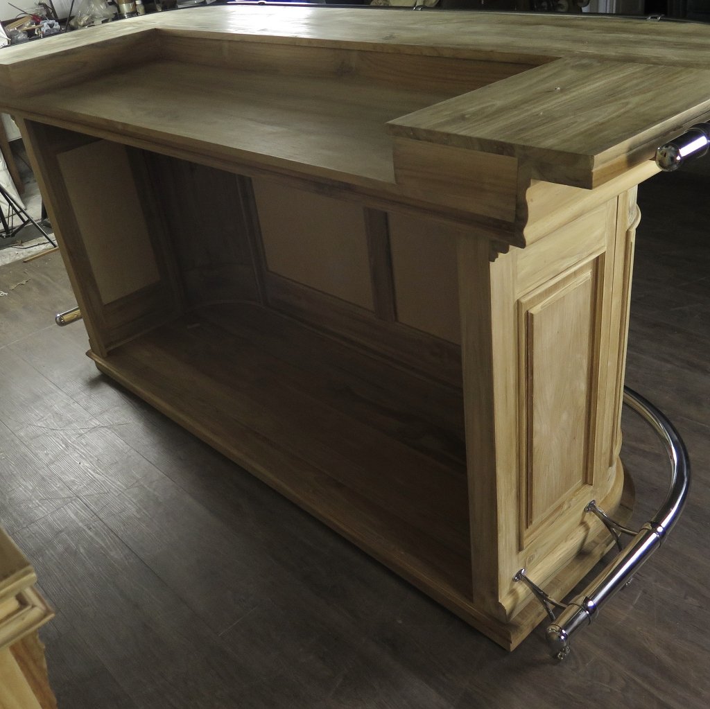 Englische Bar Theke Teakholz 2,30 m