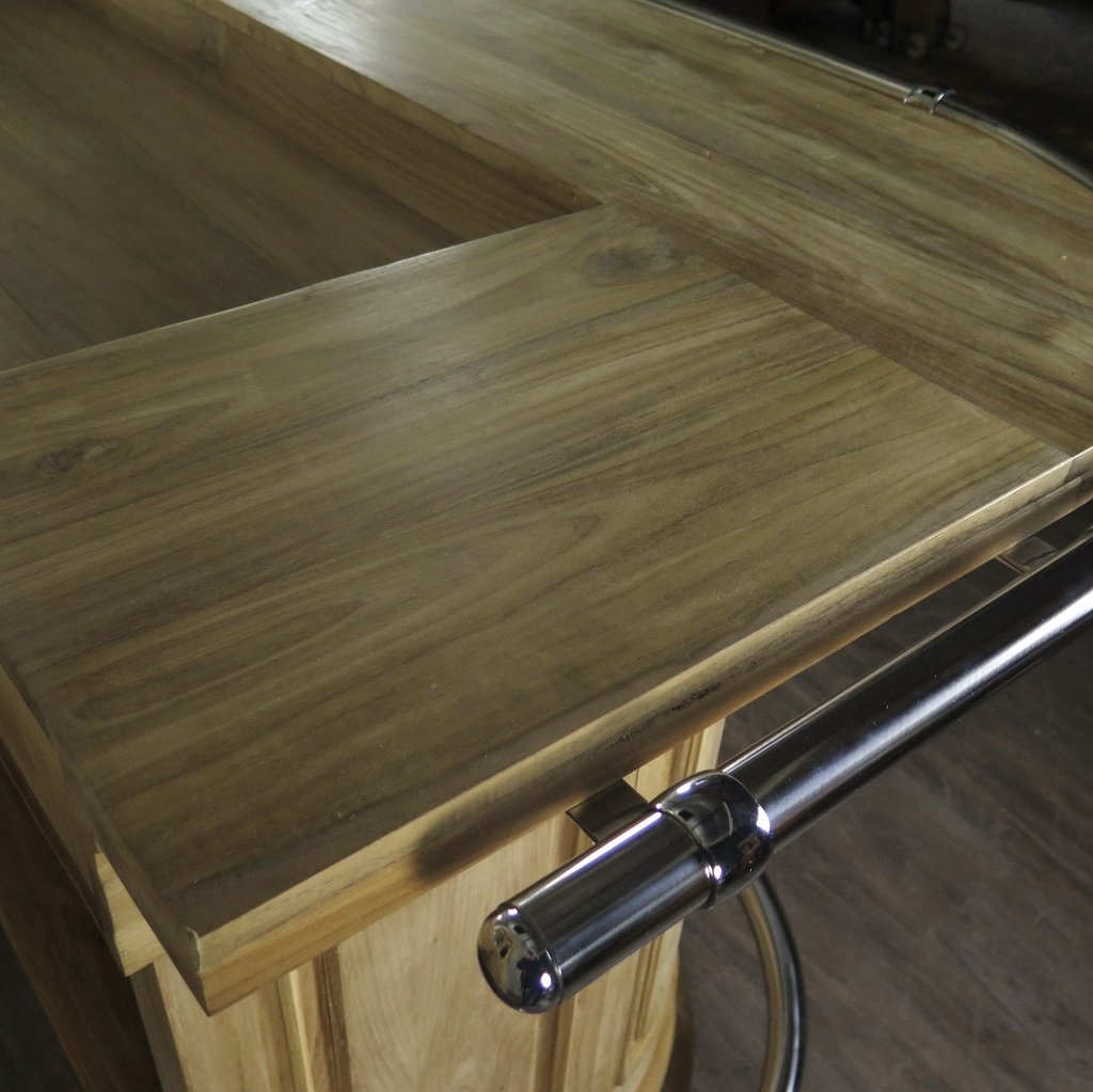 Englische Bar Theke Teakholz 2,30 m