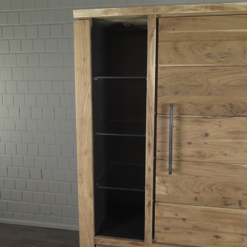 Vitrine Schrank Teakholz 0,95 m