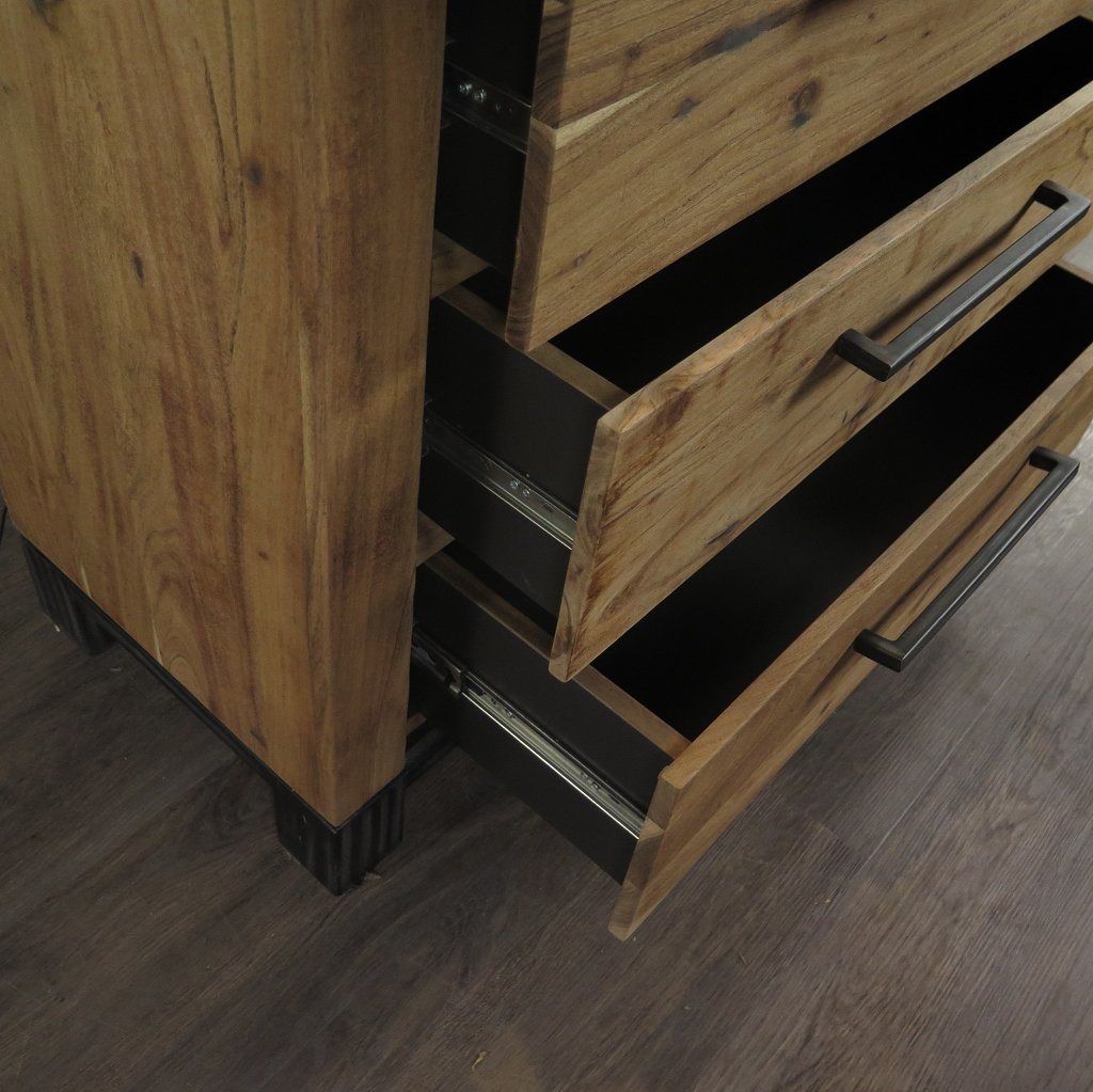 Vitrine Schrank Teakholz 0,95 m