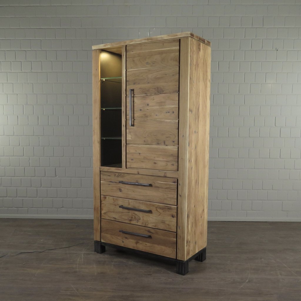 Vitrine Schrank Teakholz 0,95 m