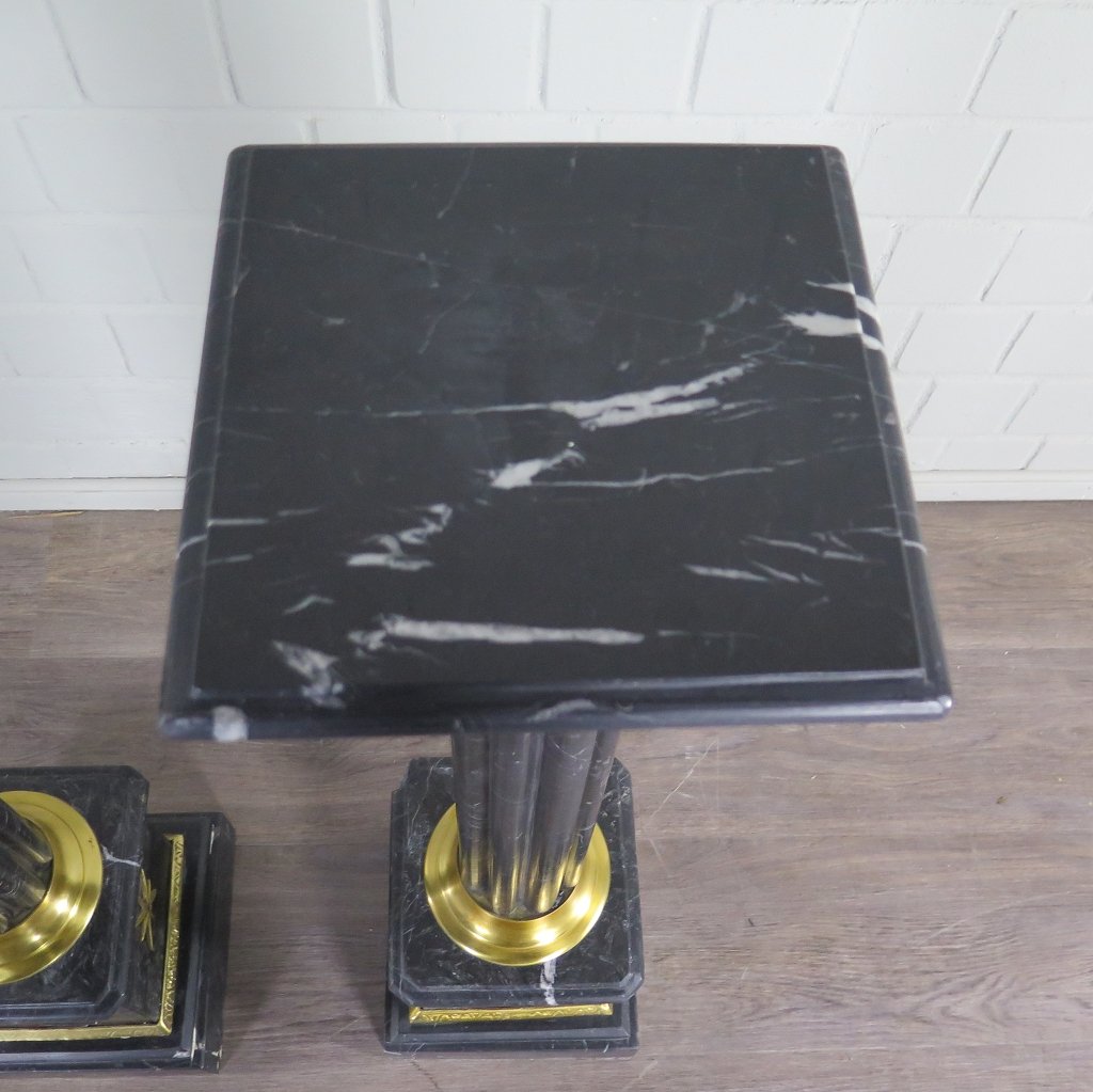 Säulen Pfeiler Marmor Schwarz 1,05 m