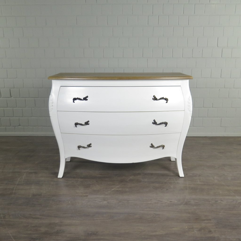 Kommode Barockstil Weiß 1,20 m