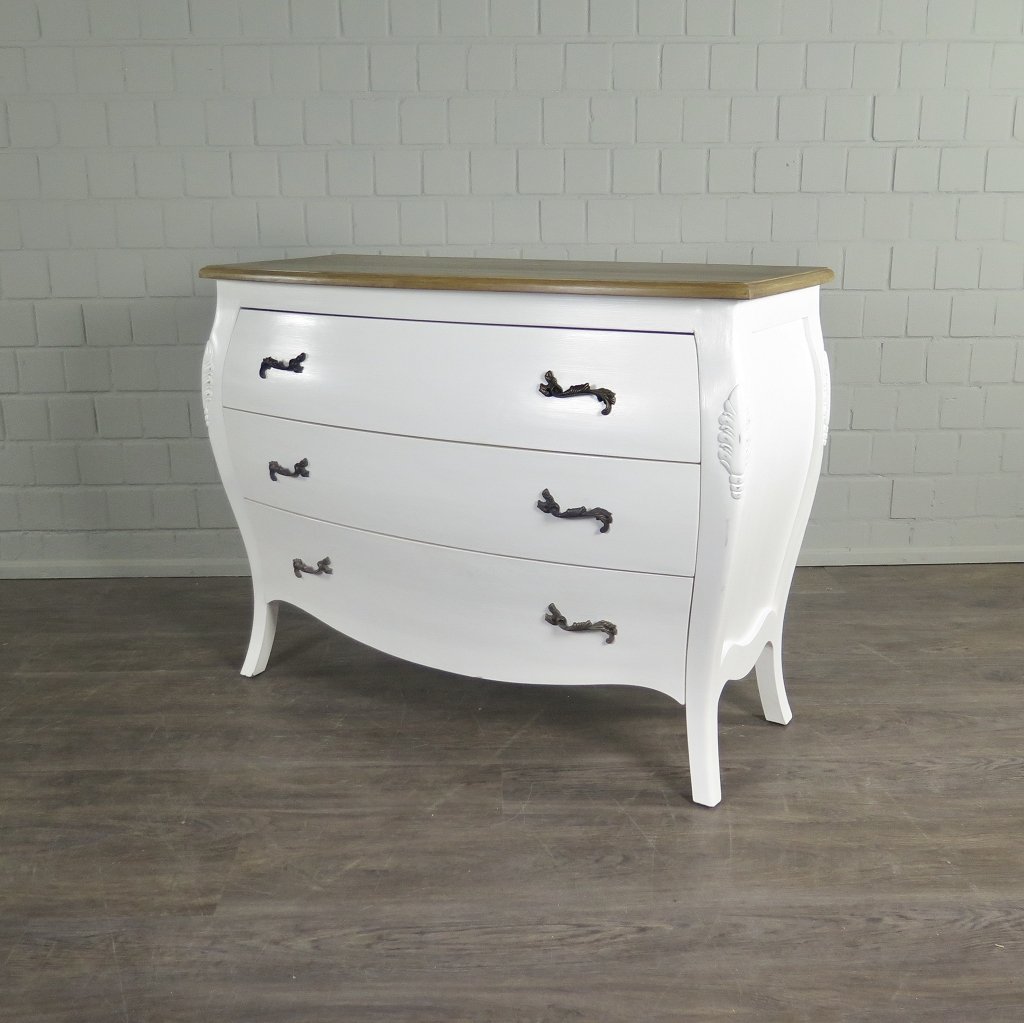 Kommode Barockstil Weiß 1,20 m