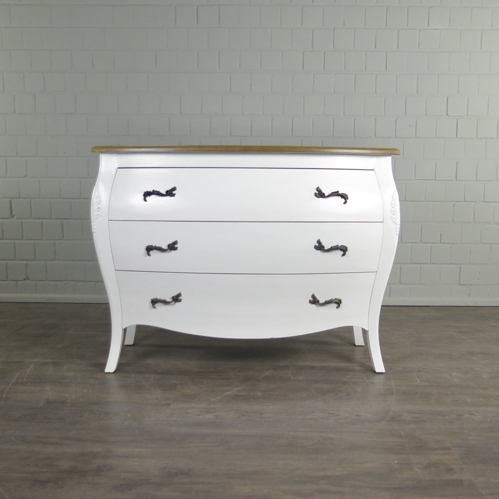 Kommode Barockstil Weiß 1,20 m