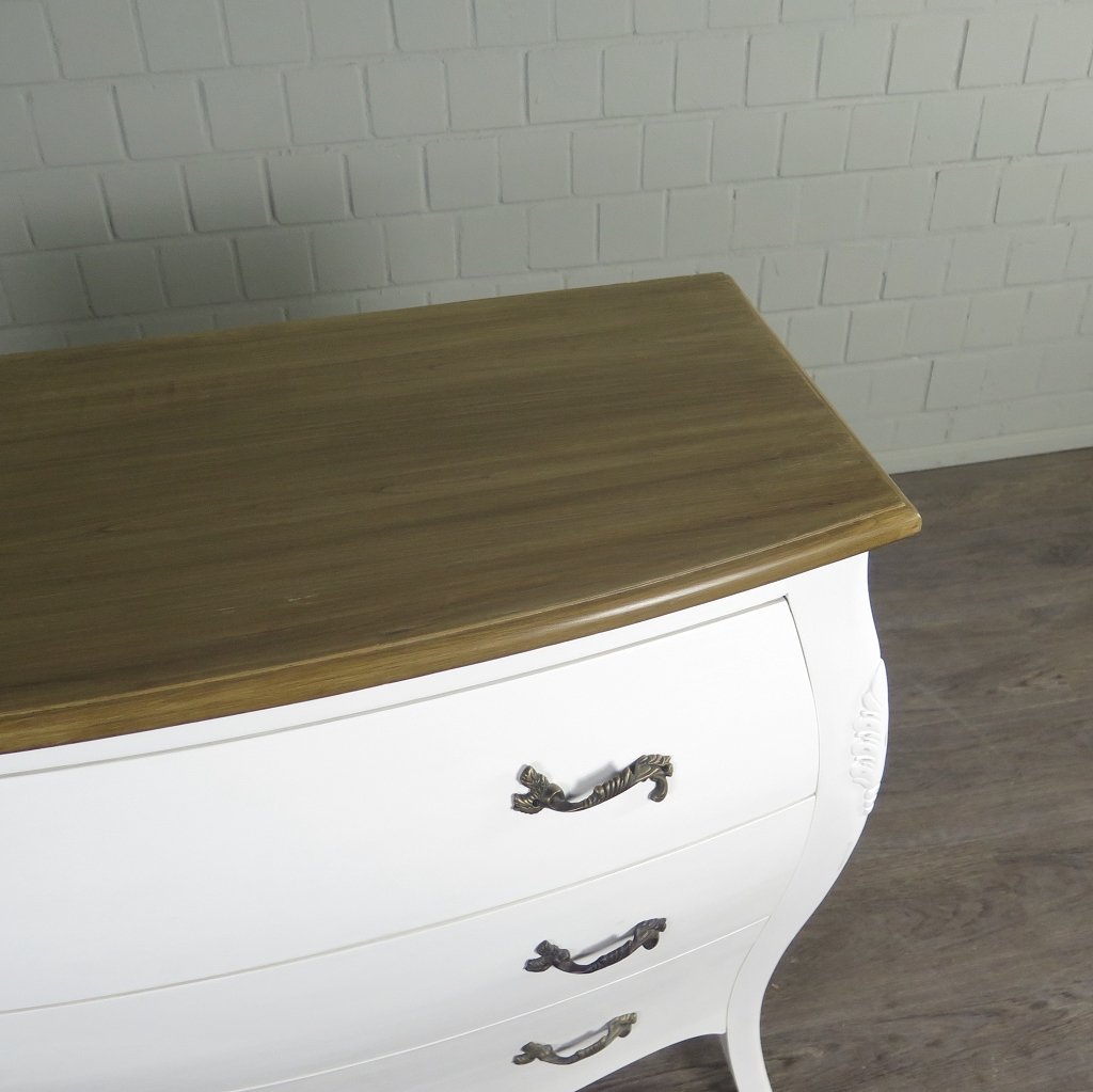 Kommode Barockstil Weiß 1,20 m