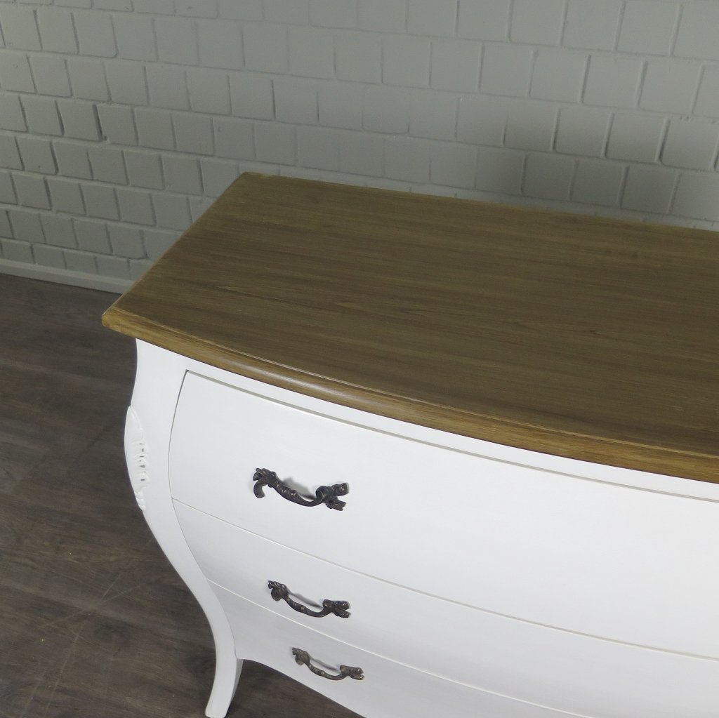 Kommode Barockstil Weiß 1,20 m