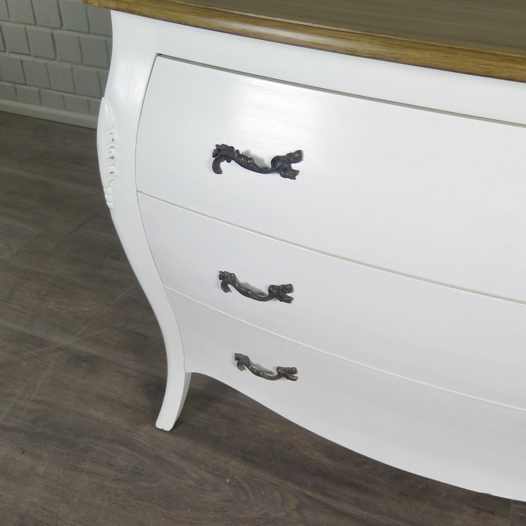 Kommode Barockstil Weiß 1,20 m