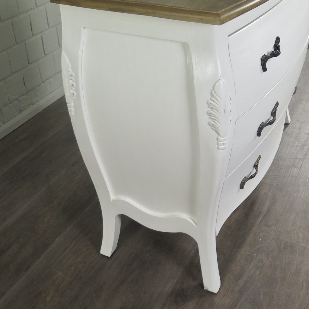 Kommode Barockstil Weiß 1,20 m