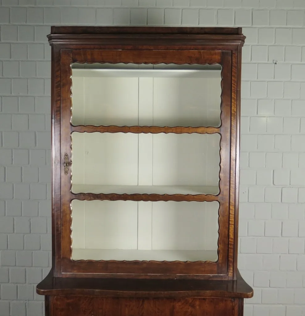 Vitrine Bücherschrank Biedermeier 1860 Mahagoni