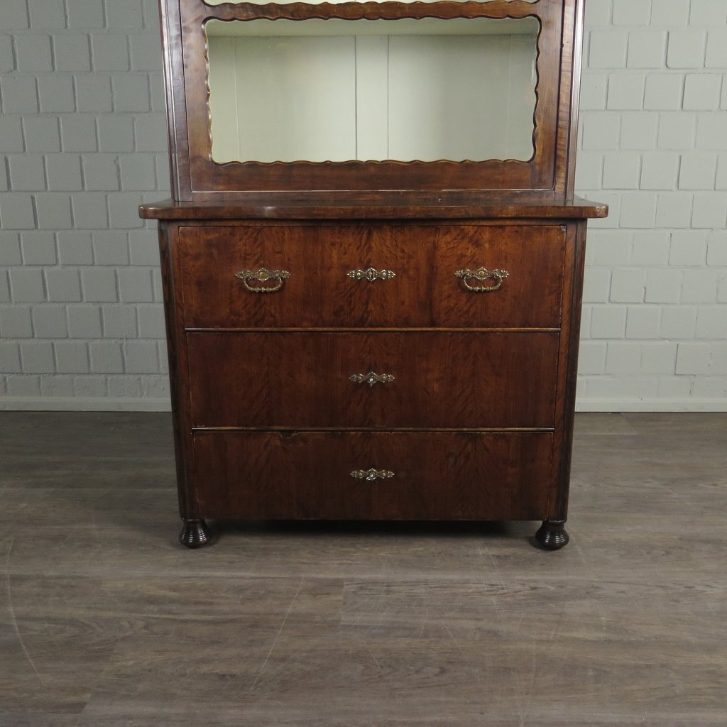 Vitrine Bücherschrank Biedermeier 1860 Mahagoni