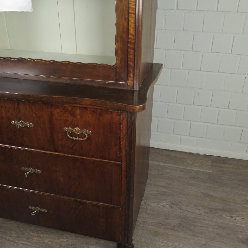 Vitrine Bücherschrank Biedermeier 1860 Mahagoni
