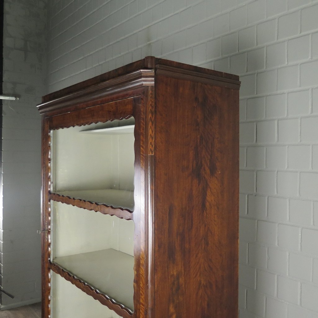 Vitrine Bücherschrank Biedermeier 1860 Mahagoni
